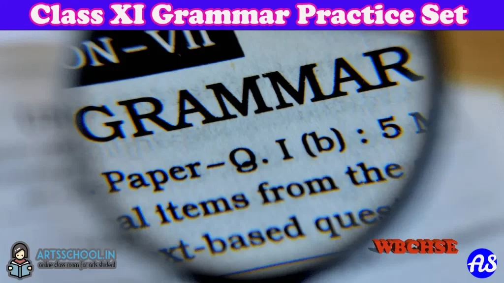 Class XI Textual Grammar Practice Set